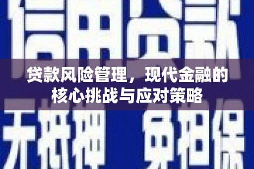 调兵山贷款风险管理，现代金融的核心挑战与应对策略