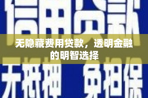 调兵山无隐藏费用贷款，透明金融的明智选择